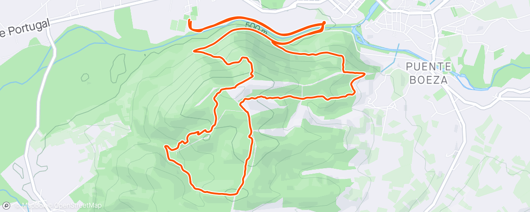 Map of the activity, Pajariel Trail