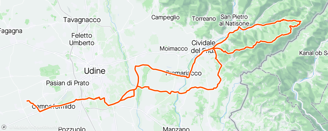 Map of the activity, Quasi Tribil Castelmonte
