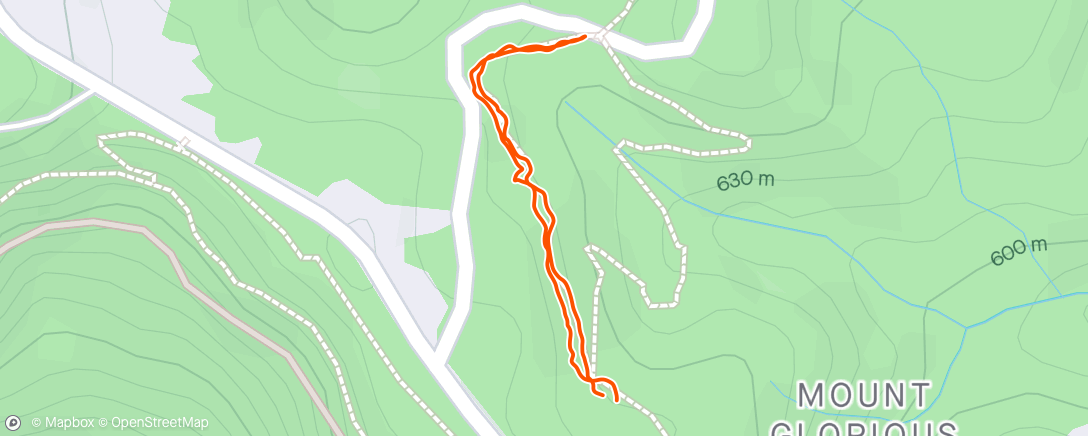 Map of the activity, Green Falls walk