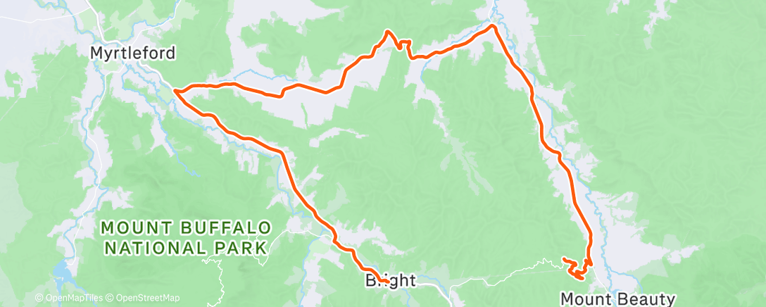 Map of the activity, Tour of Bright Stage 1