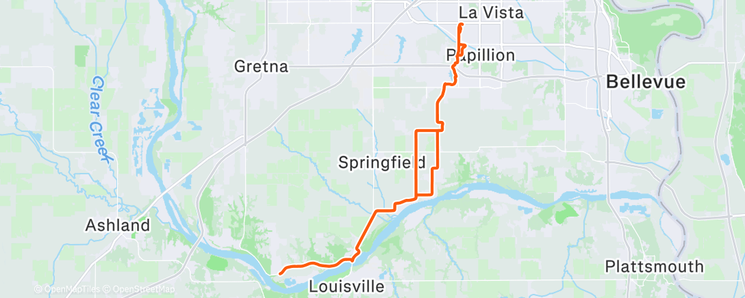 Map of the activity, Lunch Gravel Ride