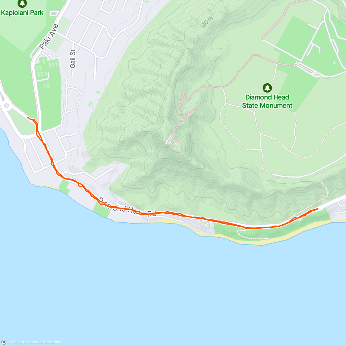 Map of the activity, Recovery walk