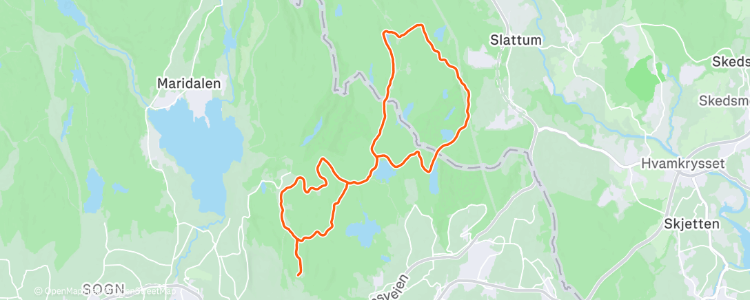 Map of the activity, Løypetråkking i Lillomarka ❤️