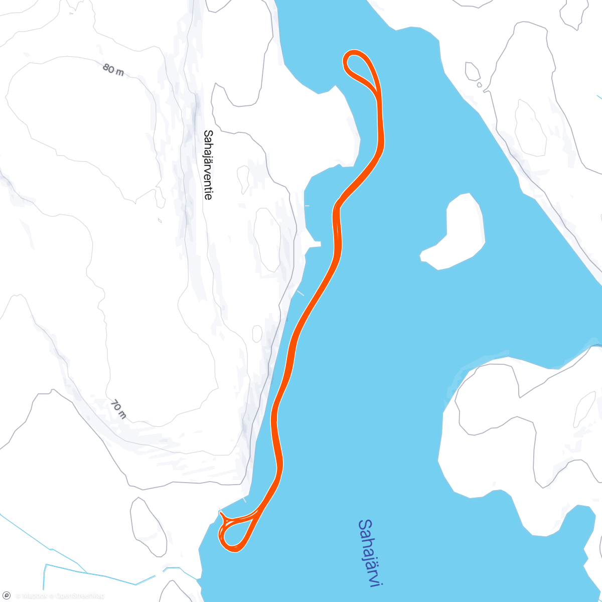 Map of the activity, Afternoon Ice Skate