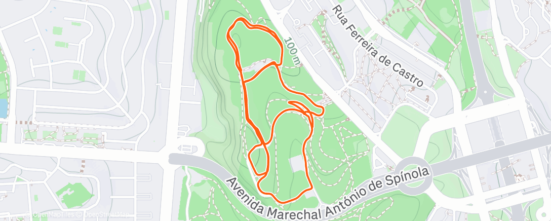 Map of the activity, Lunch Run