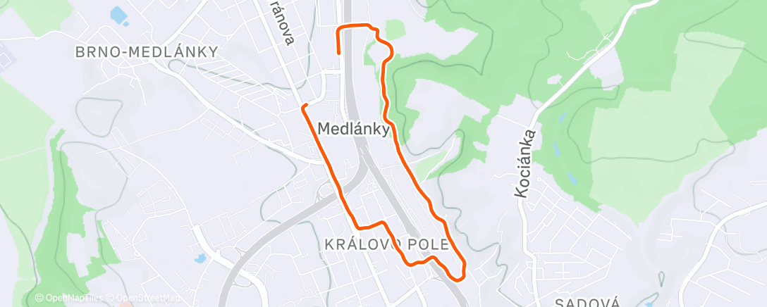 Map of the activity, S Oliem odzkoušet nová kolečka