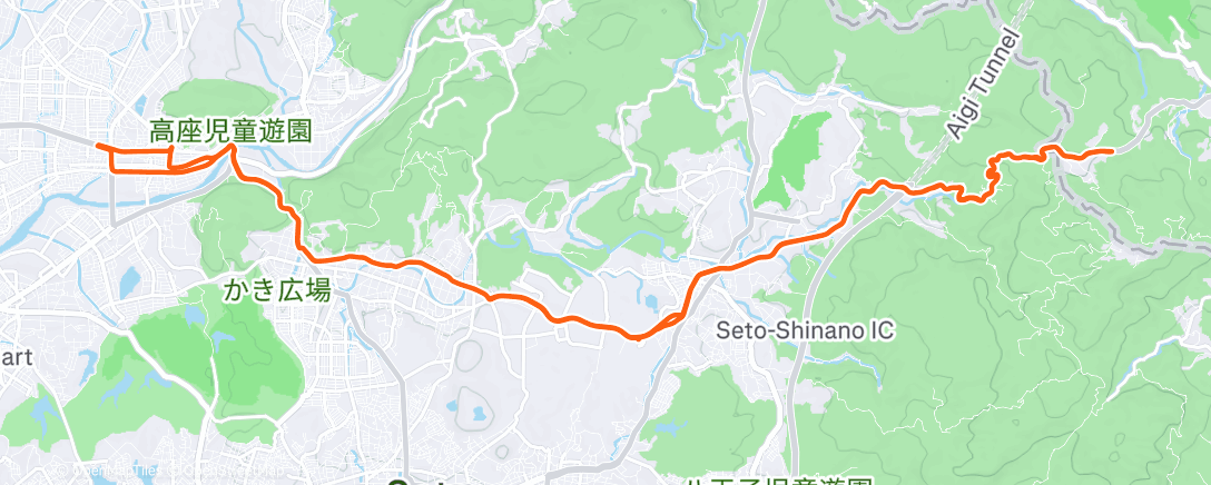 Map of the activity, 午後のライド