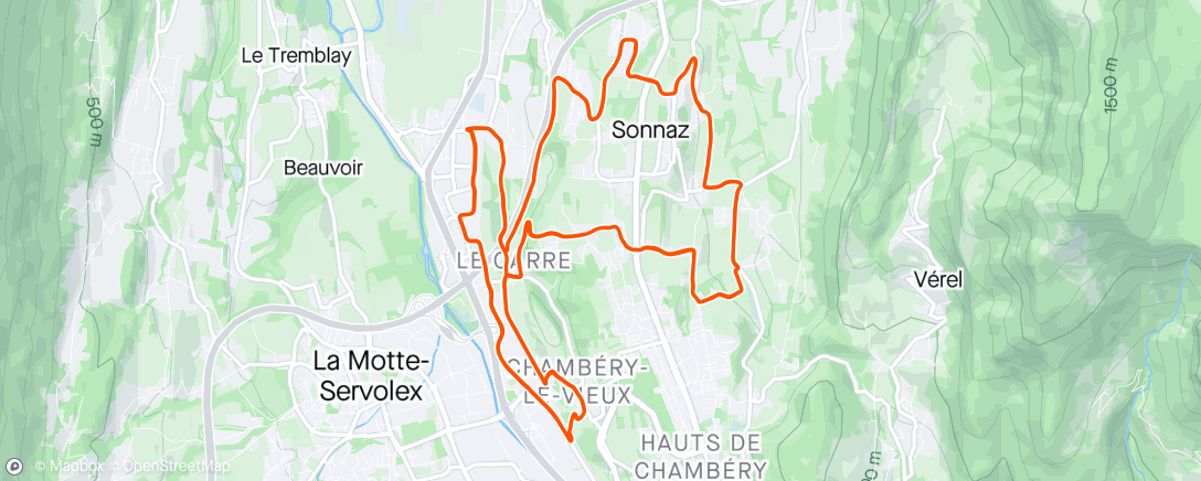 Map of the activity, GP Chambery 🥵