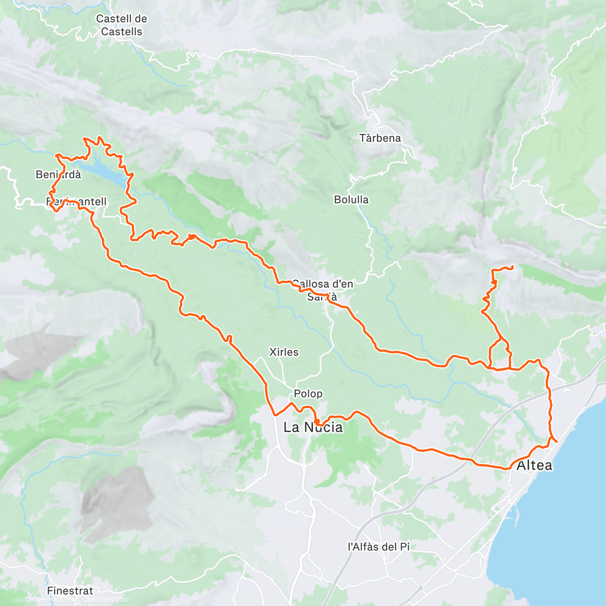 Map of the activity, Muro de Bernia