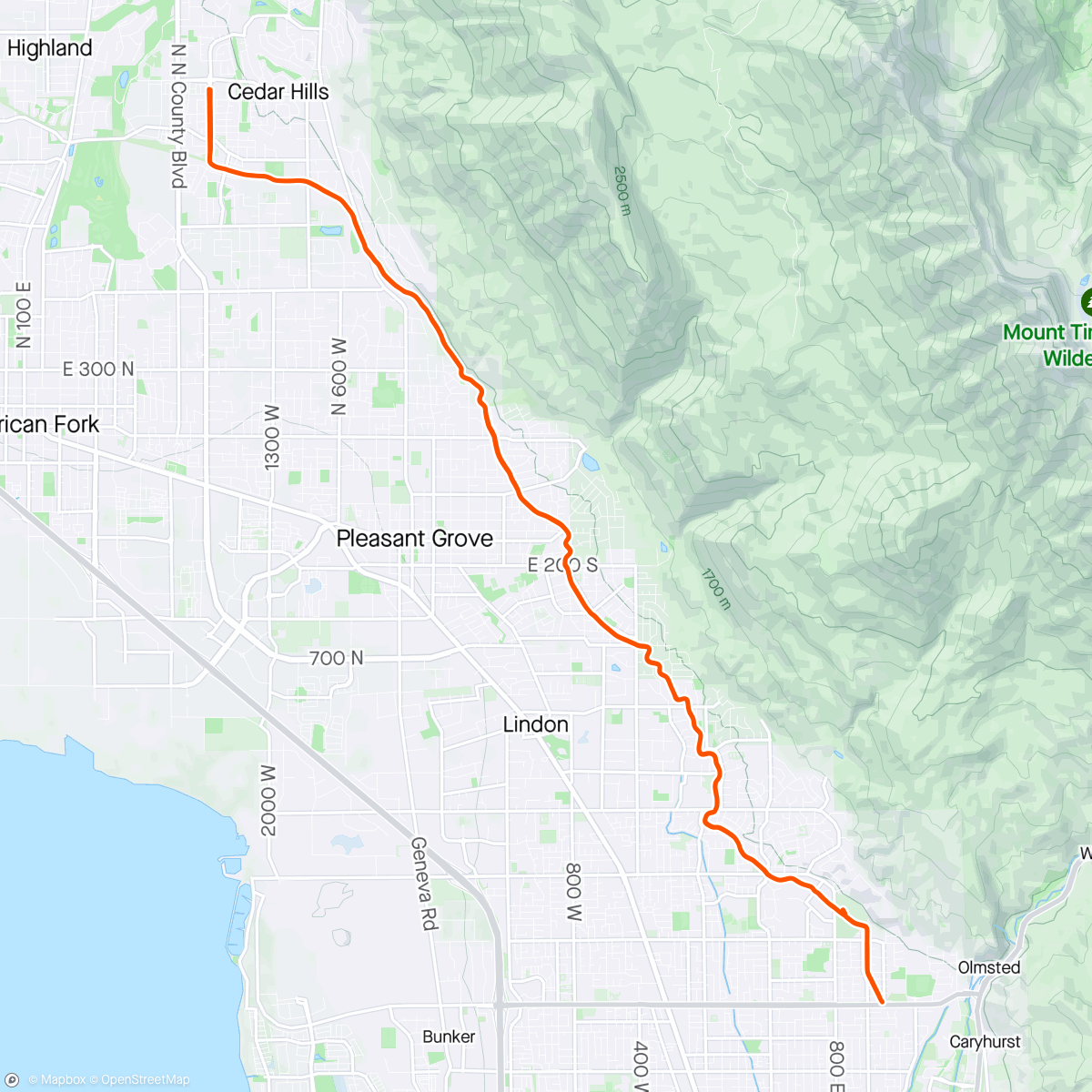 Map of the activity, Quick Lunch Ride