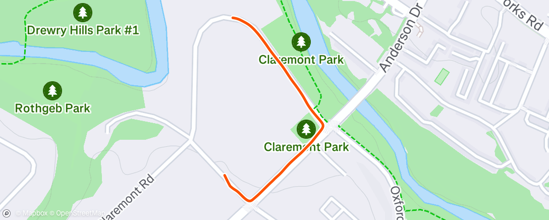 Map of the activity, Lunch Run