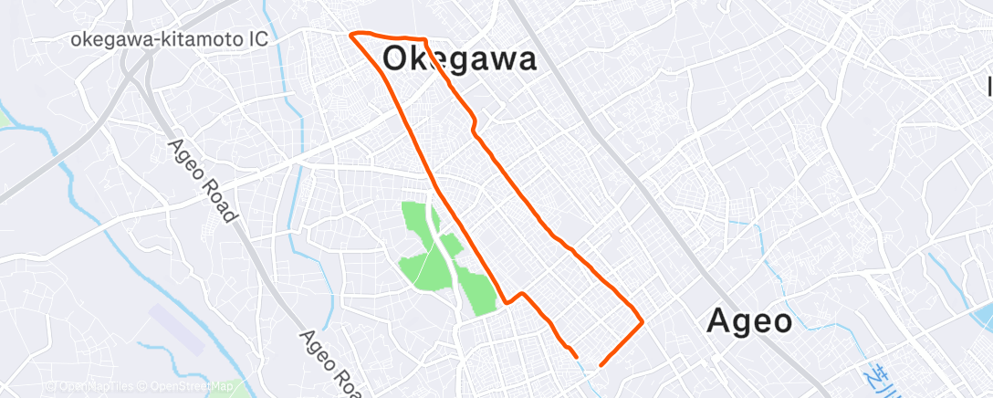 Map of the activity, Morning Run