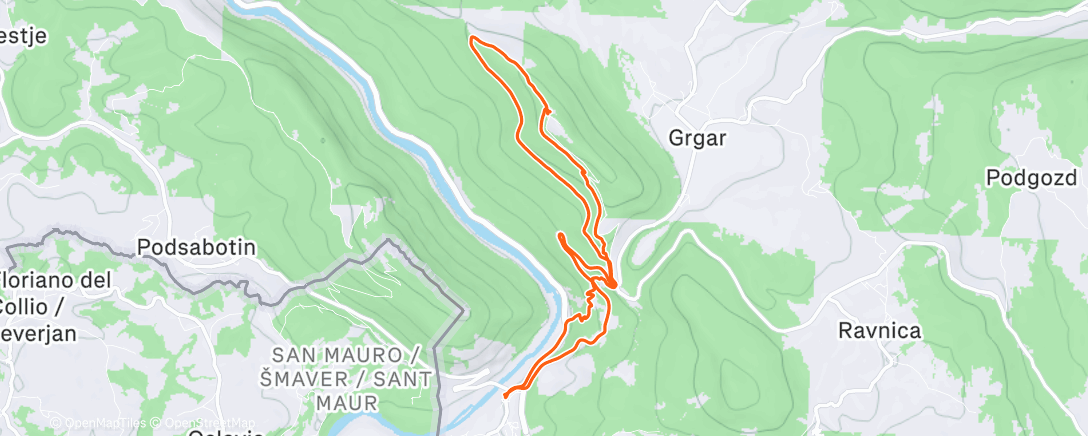 Map of the activity, Morning Mountain Bike Ride