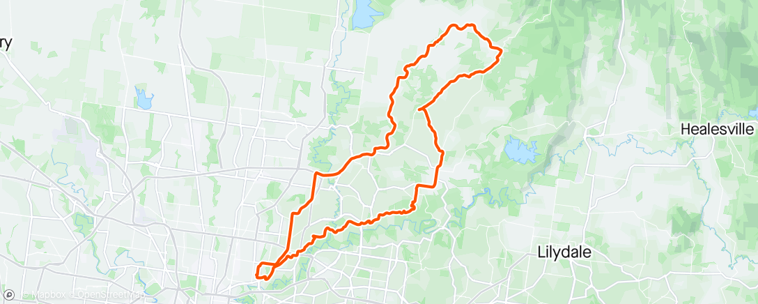 Map of the activity, Arthur's Creek loop