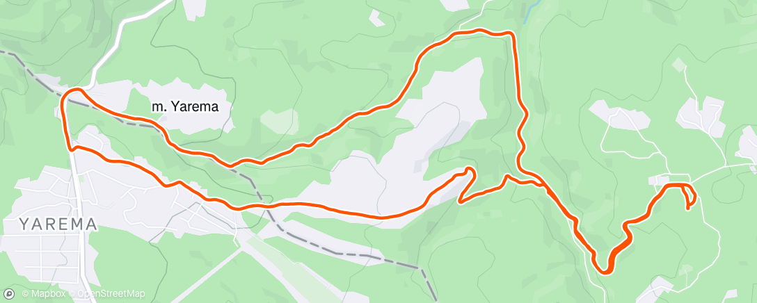 Map of the activity, Afternoon Trail Run