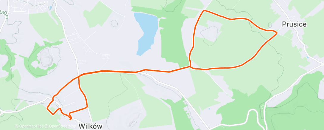 Map of the activity, Lunch Run