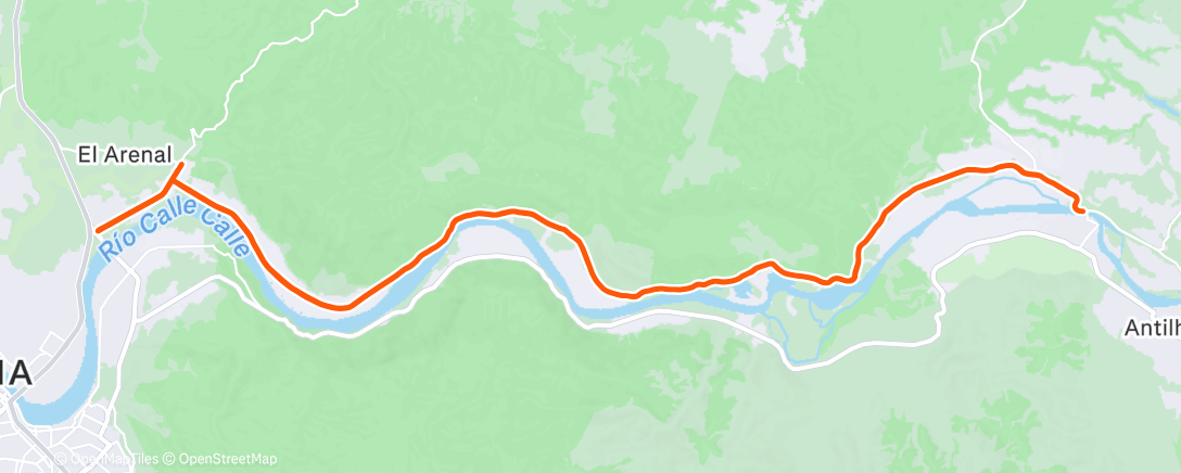 Map of the activity, Afternoon Ride