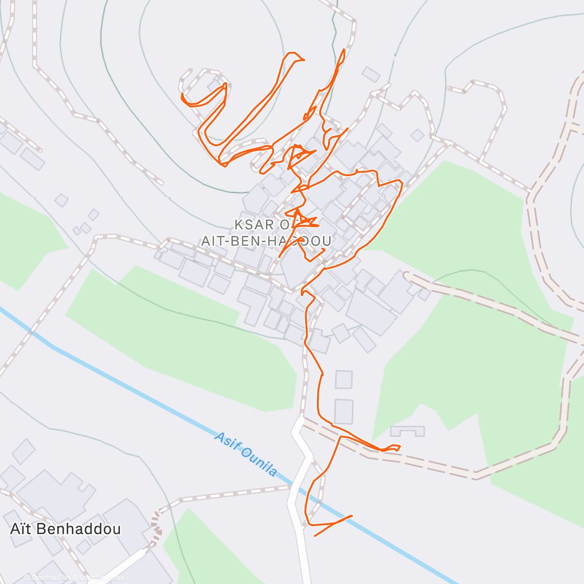 Map of the activity, Kasbah : ait benhaddou ( where gladiator and Game of thrones was shot )