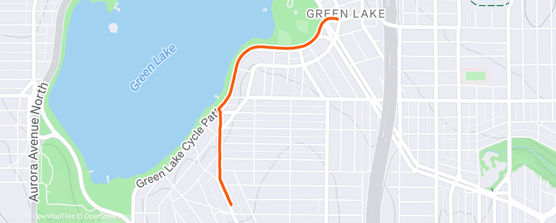 Map of the activity, Afternoon Run