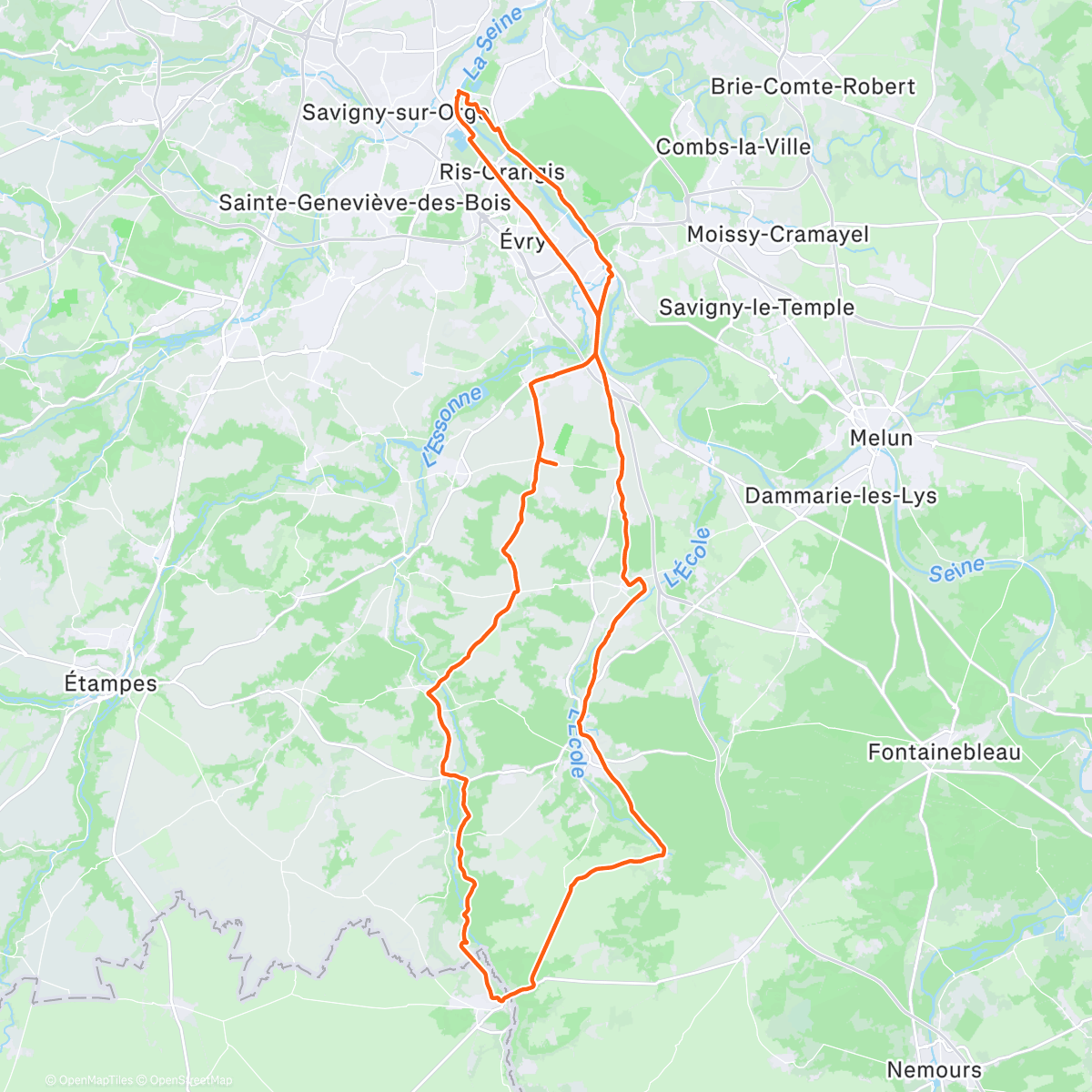 Map of the activity, Narval en mode Cx