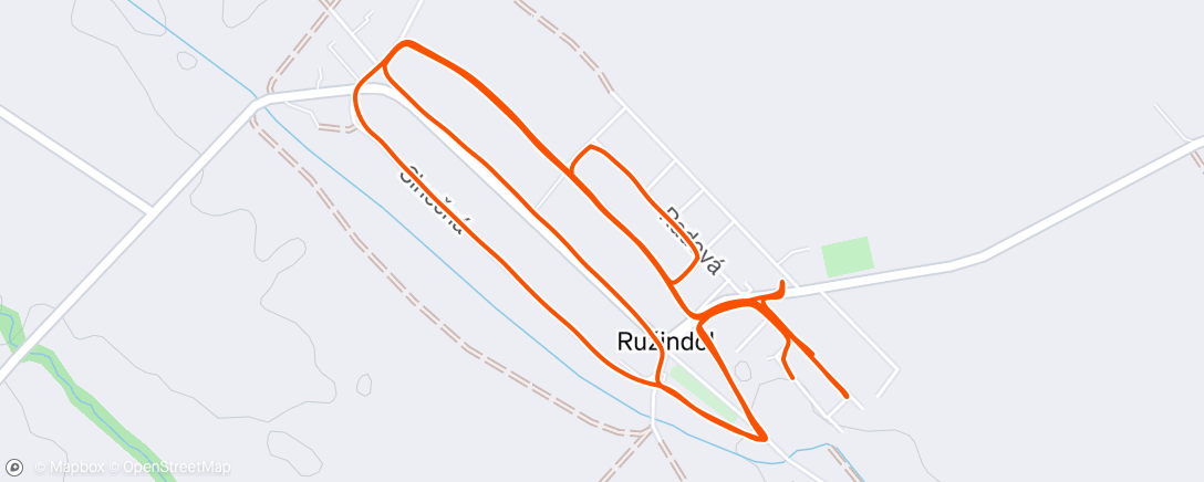 Map of the activity, Afternoon Run