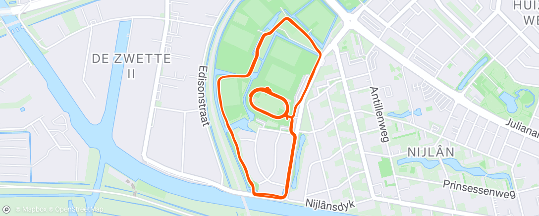 Map of the activity, Avondloop 🦁