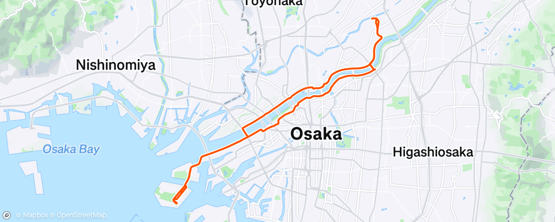 Map of the activity, 夕方のライド