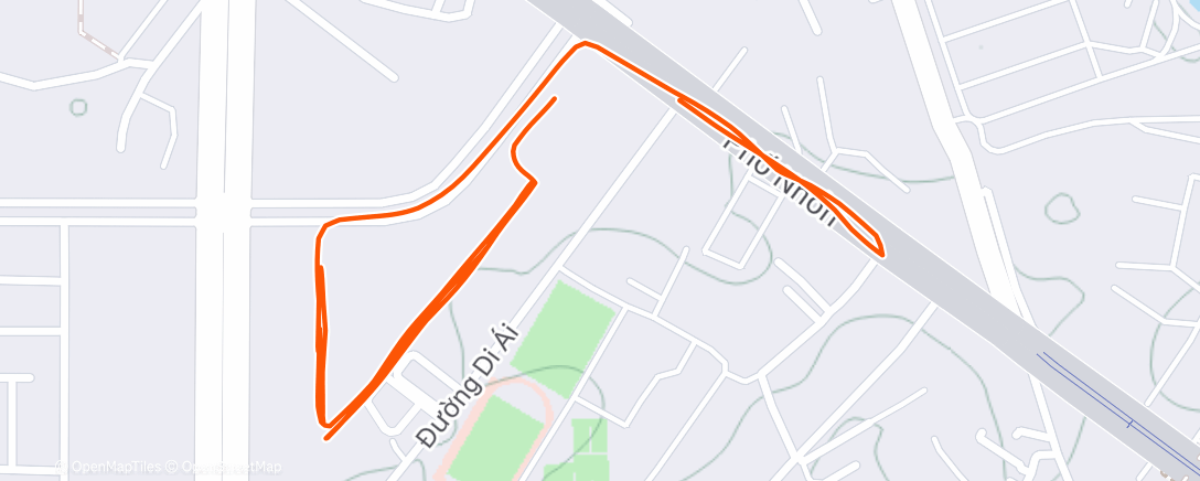 Map of the activity, Morning Run