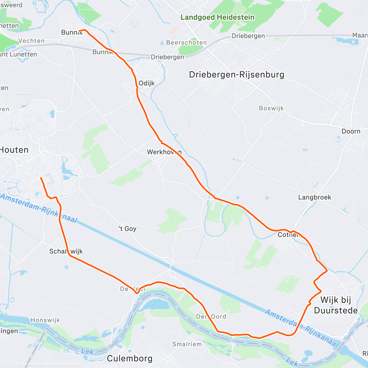 Map of the activity, Laatste rit van 2025