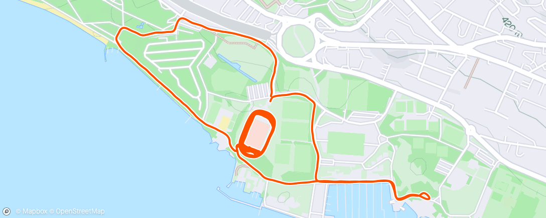 Map of the activity, Evening Run TTL