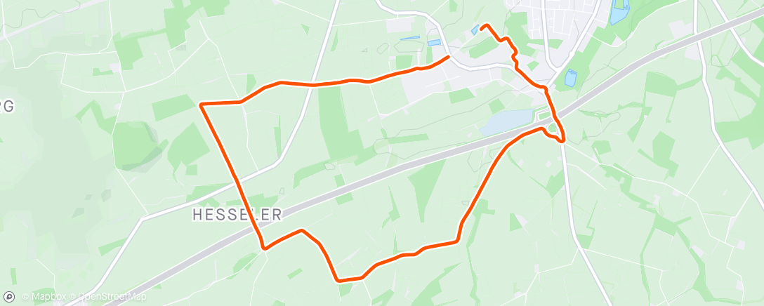Map of the activity, Lunch run on a different loop as usual