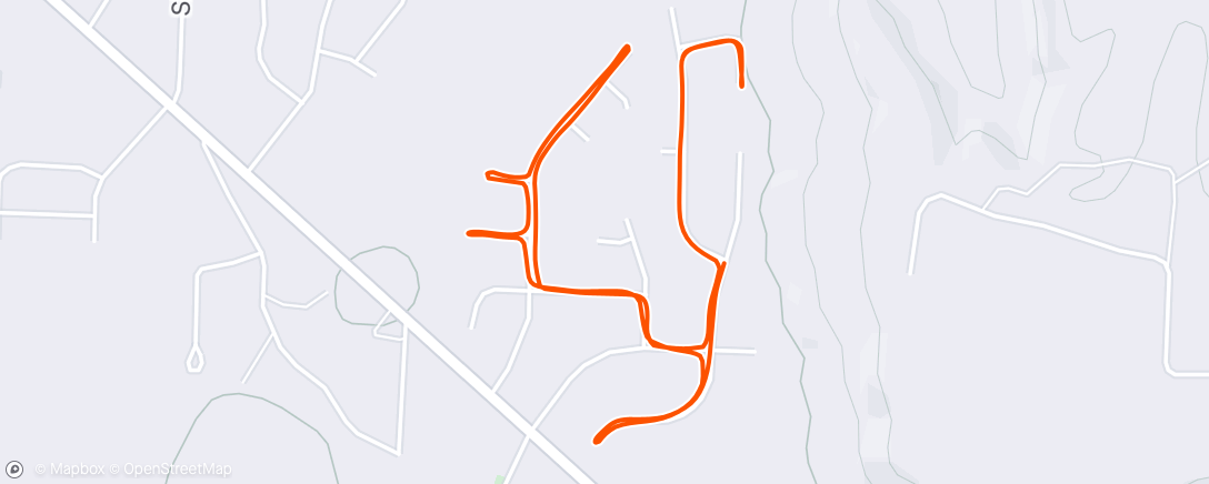 Map of the activity, Afternoon Run
