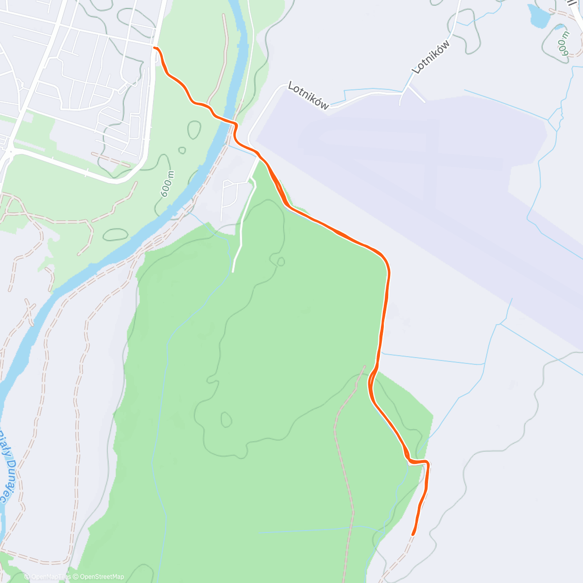 Map of the activity, Lunch Run
