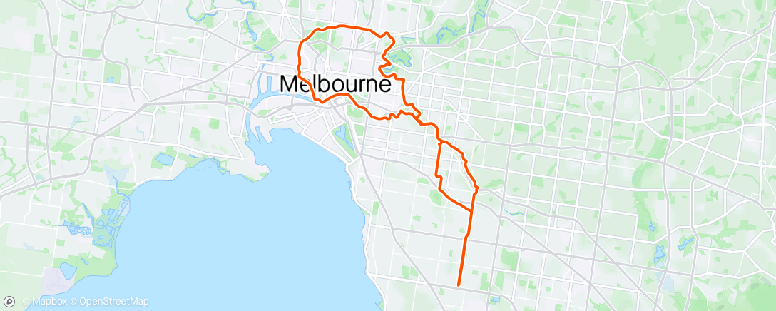 Map of the activity, Jamie's Melbourne Bridge Tour pt2