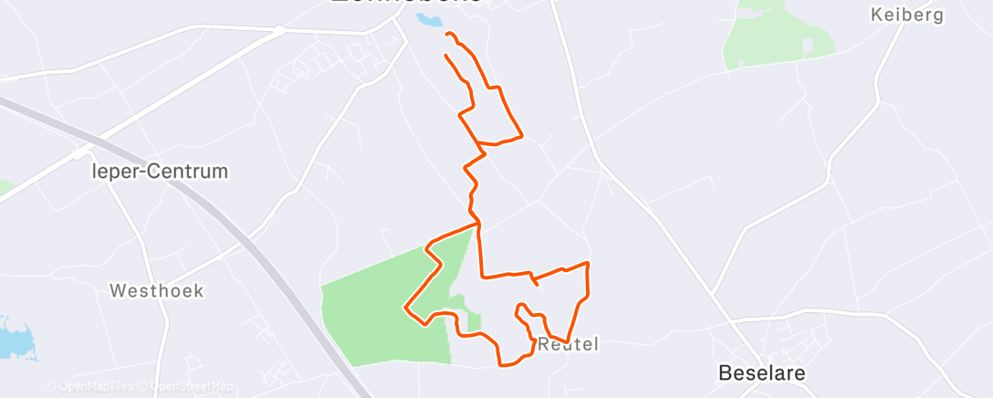 Map of the activity, Ochtendloop