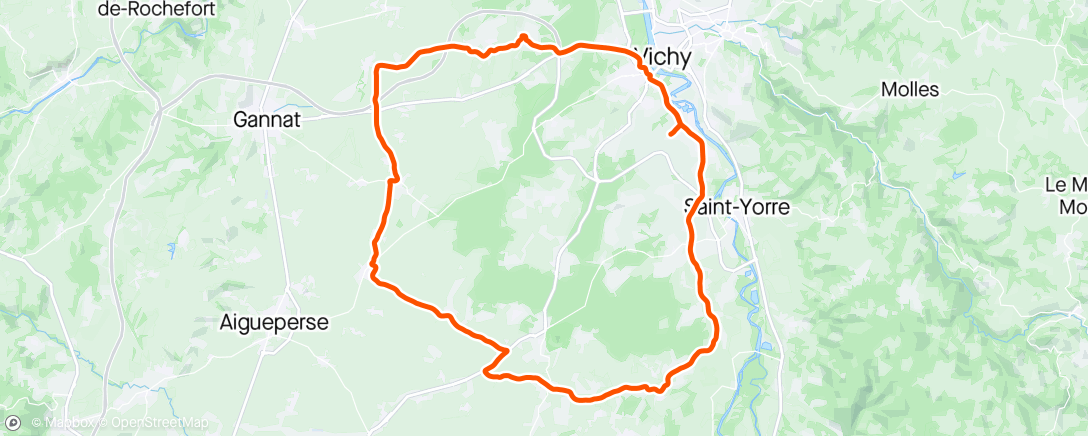 Map of the activity, Un peu de vélo en récupération 🚴