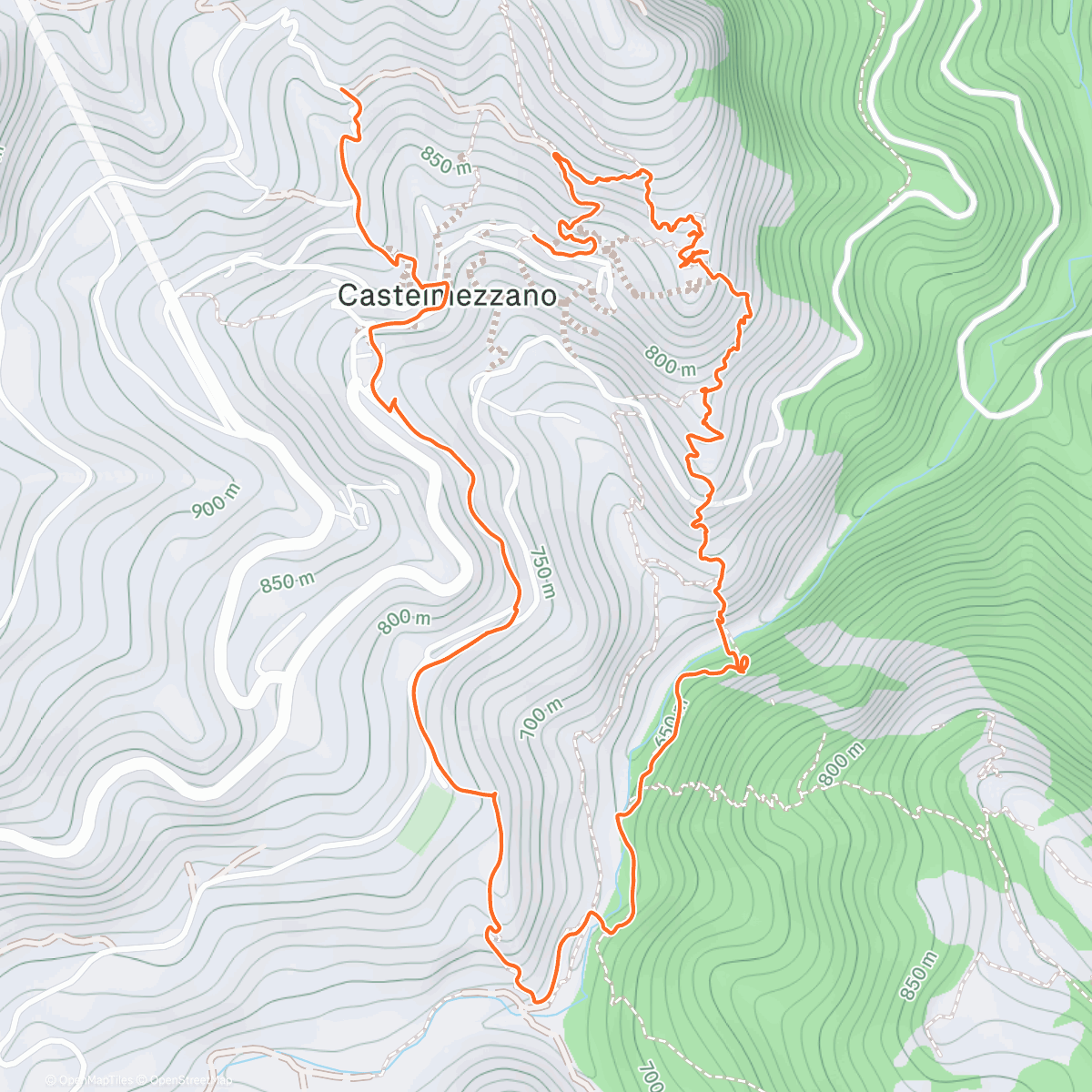 Map of the activity, Via ferrata à Castelmezzano