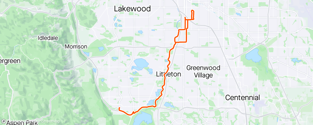 Map of the activity, Ride Down South