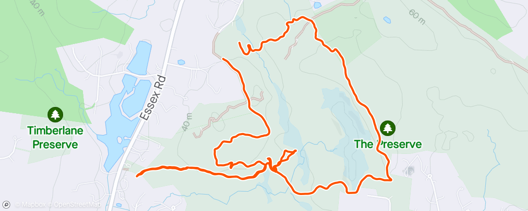 Mapa da atividade, ☁️ Afternoon Trail Run