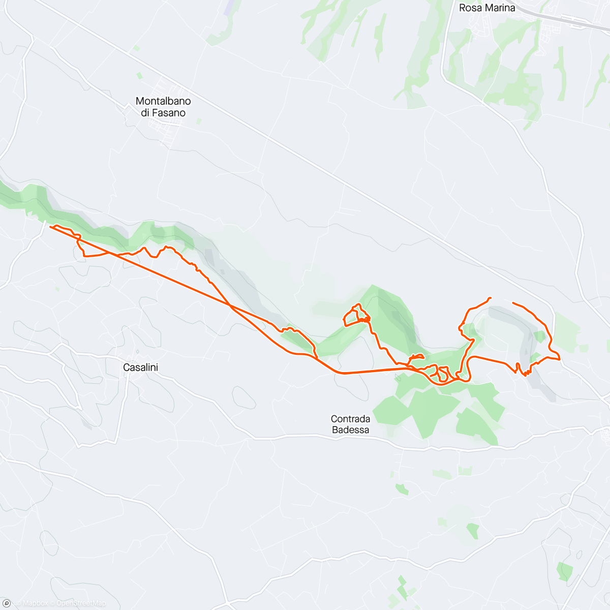 Map of the activity, Ostuni! Mancano 10 km