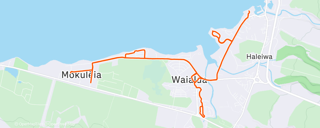 Map of the activity, LR w 2x1mi MP effort.