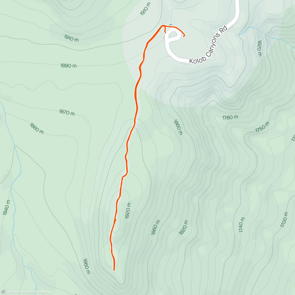 Map of the activity, Kolob Canyons