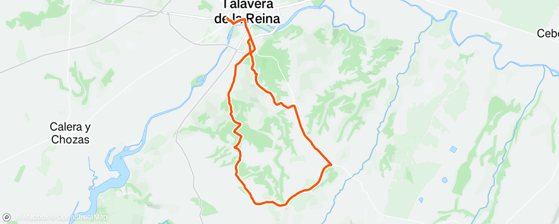 Map of the activity, Bicheando circuito para 2ª prueba Copa Tierras de Talavera
