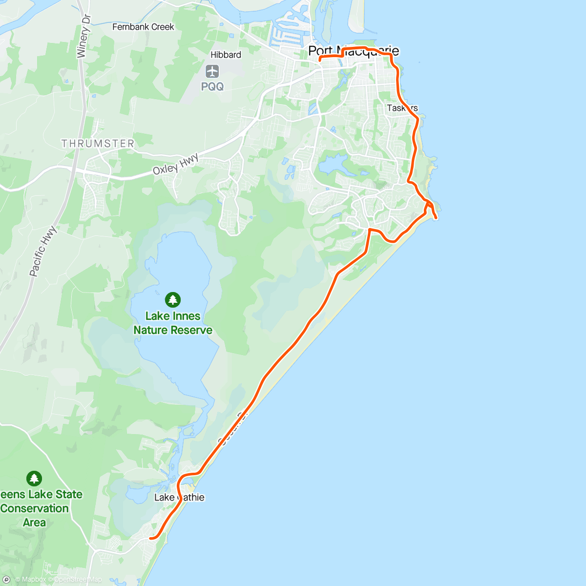 Map of the activity, Port Mac 70.3 - Ride