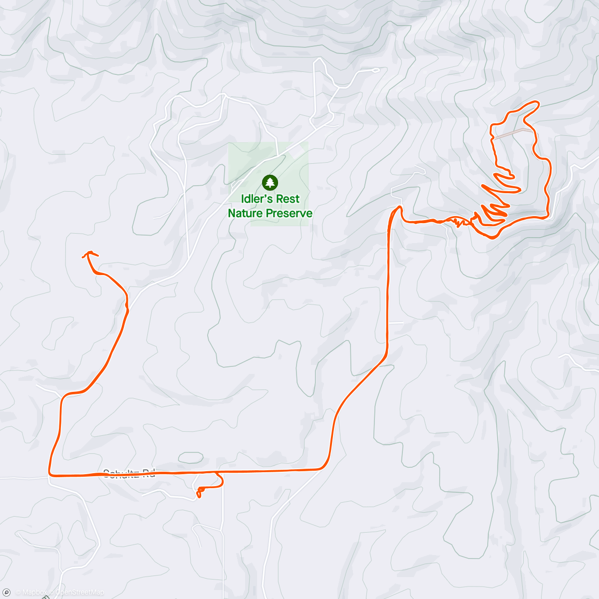 Map of the activity, Warm laps on Balsam.