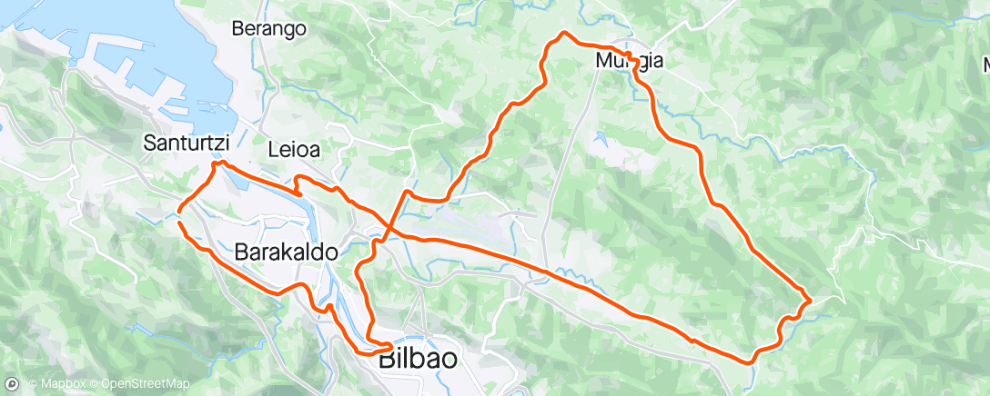 Map of the activity, Vuelta por Larrabetzu