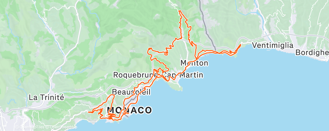 Map of the activity, Fietsen