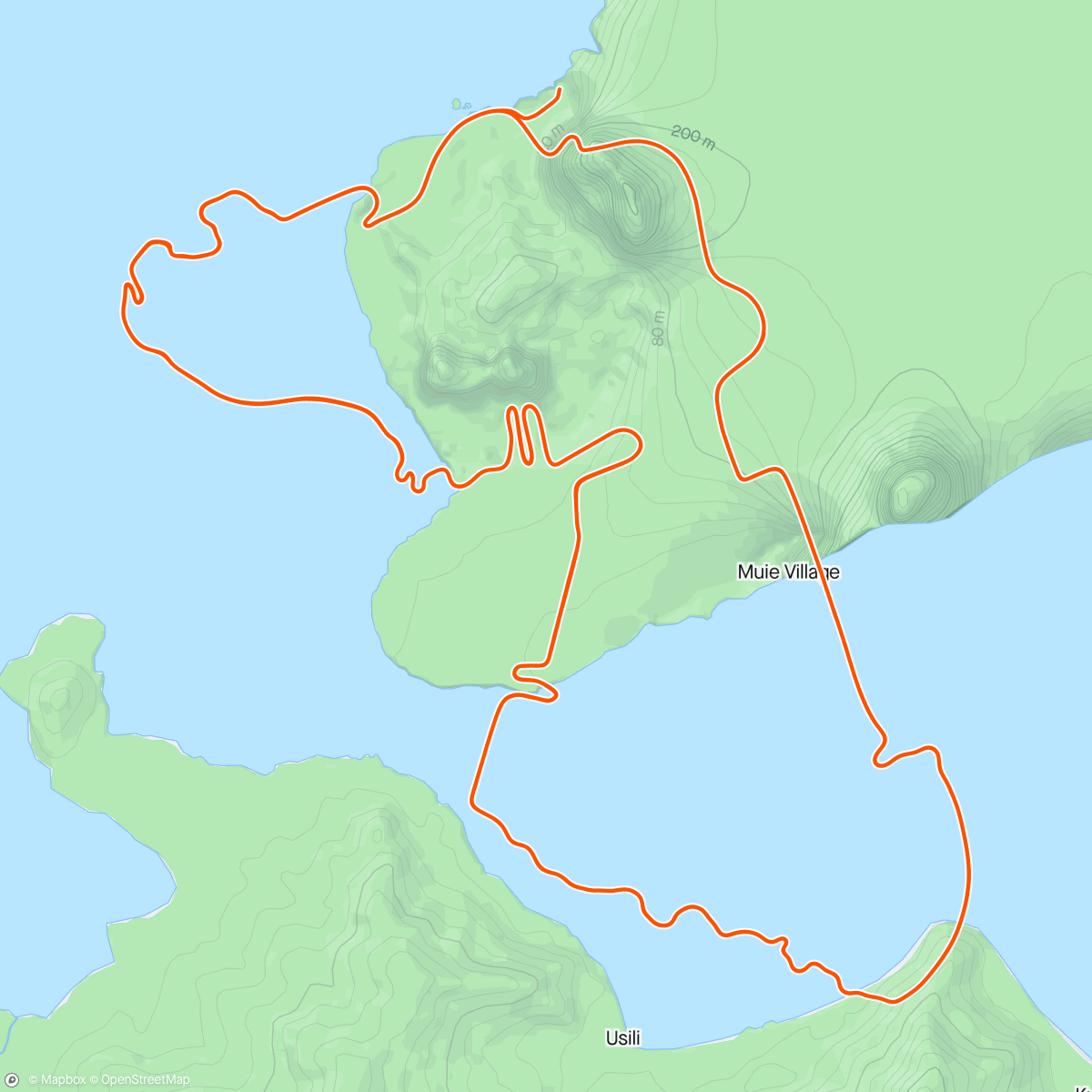 Map of the activity, Zwift - Group Ride: SZR After Sun (C) on Ocean Lava Cliffside Loop in Watopia