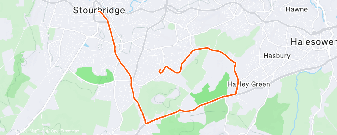 Карта физической активности (Afternoon Run)