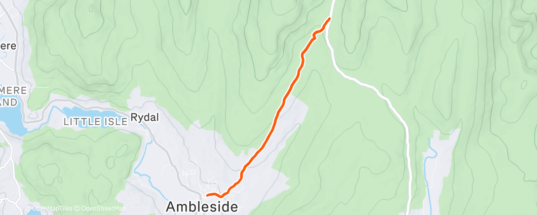 Map of the activity, Lunch Run